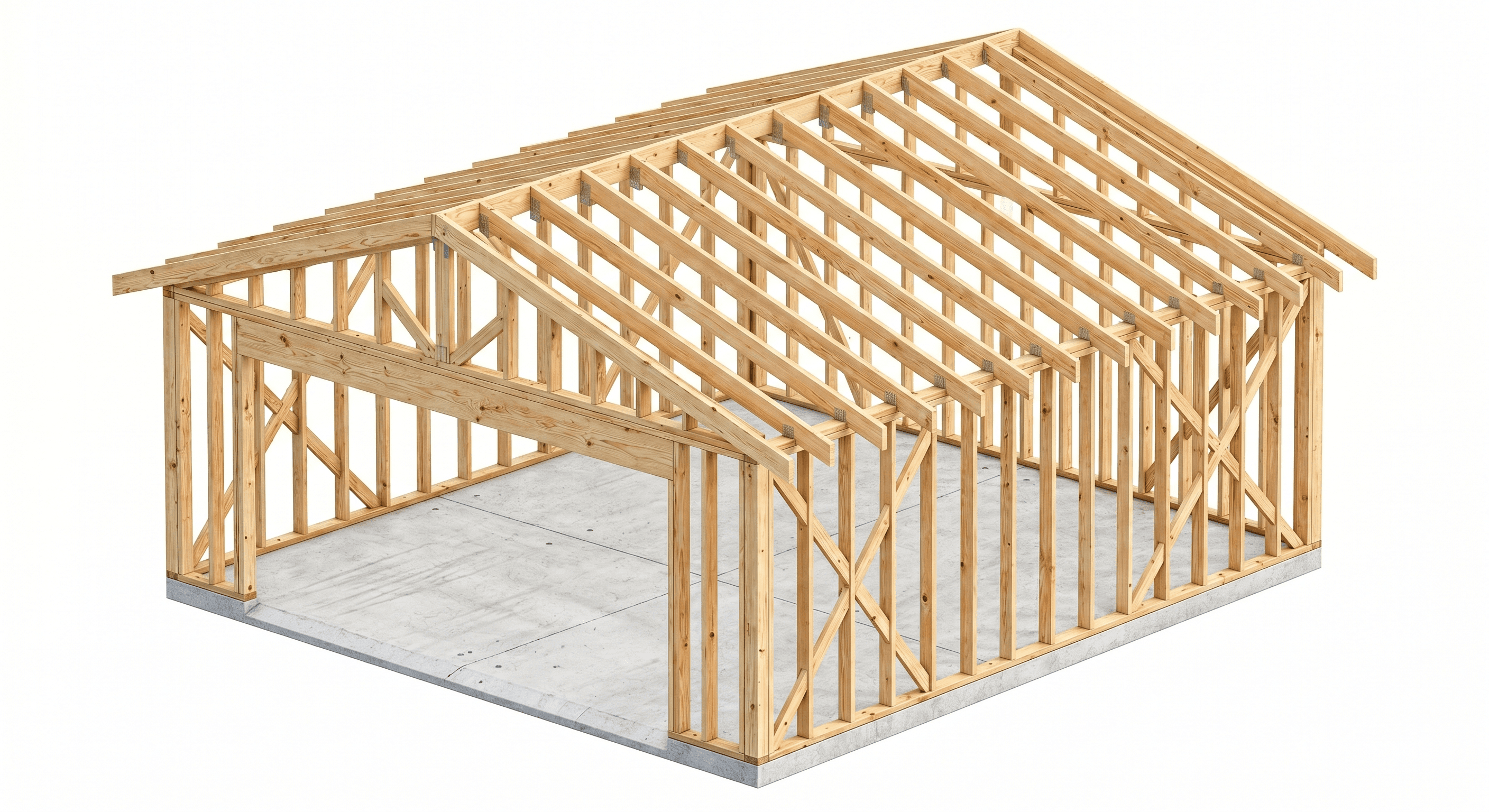 New garage framing